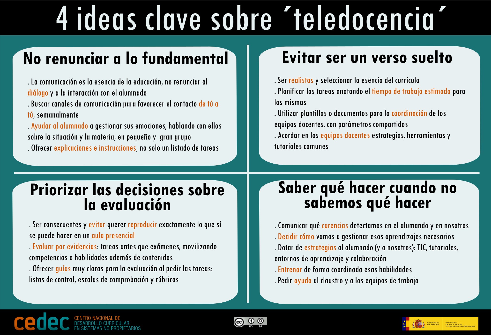 1 infografía y 4 reflexiones para adaptar la enseñanza al contacto virtual