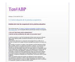Análisis del nivel de cooperación de tu práctica educativa Actividad 3.2 en ABP