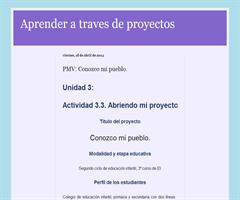 Proyecto "Conozco mi pueblo"