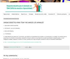 UNIDAD DIDÁCTICA PARA ALUMNOS DE 1º DE PRIMARIA "MIS AMIGOS LOS ANIMALES" (CON ALUMNO TDAH)