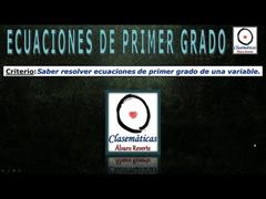 (Ecuaciones) - Ecuaciones de Primer Grado