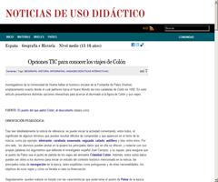Opciones TIC para conocer los viajes de Colón