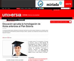 Homologación titulos