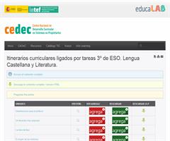 Recurso educativo abierto. Itinerario por tareas lengua en ESO