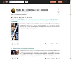 Listado webs economía bachillerato.