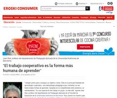 El trabajo cooperativo es la forma más humana de aprender. Joan Rué