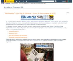 Nuevo Blog Bibliotecas educativas Procomún