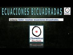 (Ecuaciones) - Ecuaciones Bicuadradas