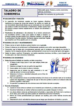 Taladro: Ficha de Herramienta del Taller de Tecnologías