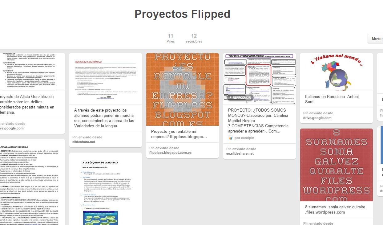 Proyectos del grupo E del curso Flipped Classroom