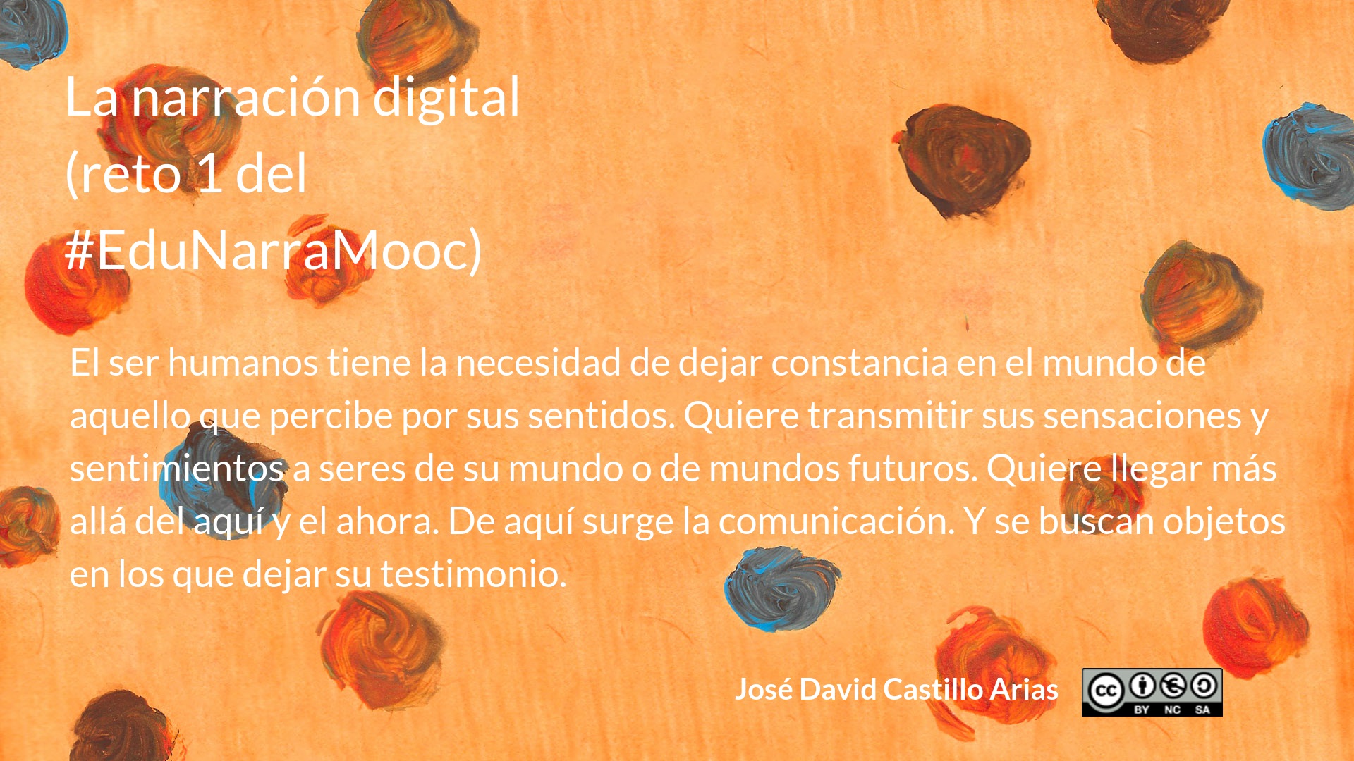 Mi contribución al reto 1 del #EduNarraMooc