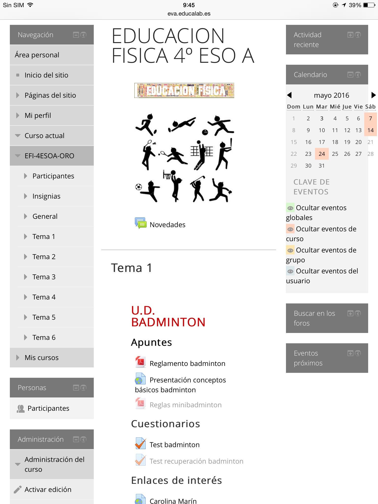 4º ESO - Educación Física