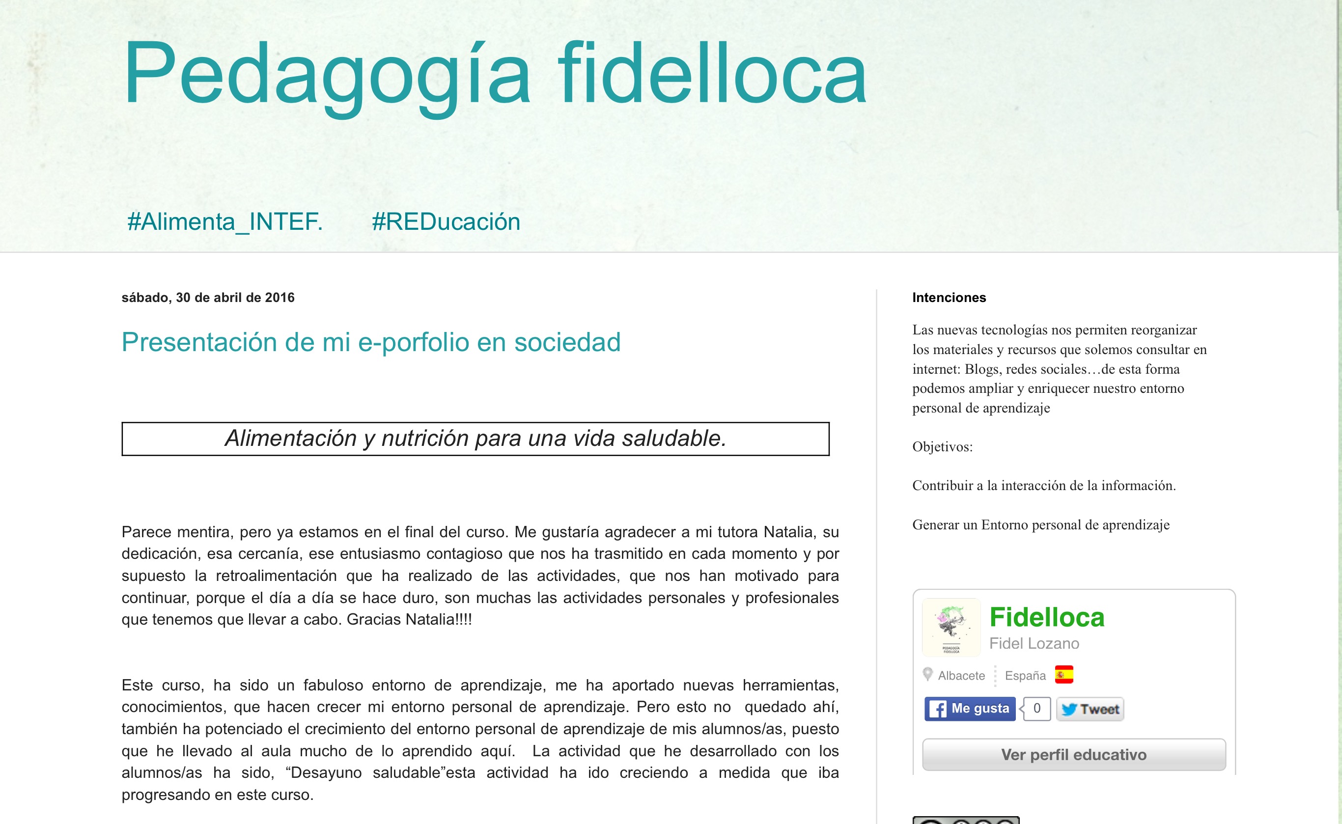 Presentación de mi e-protfolio en sociedad