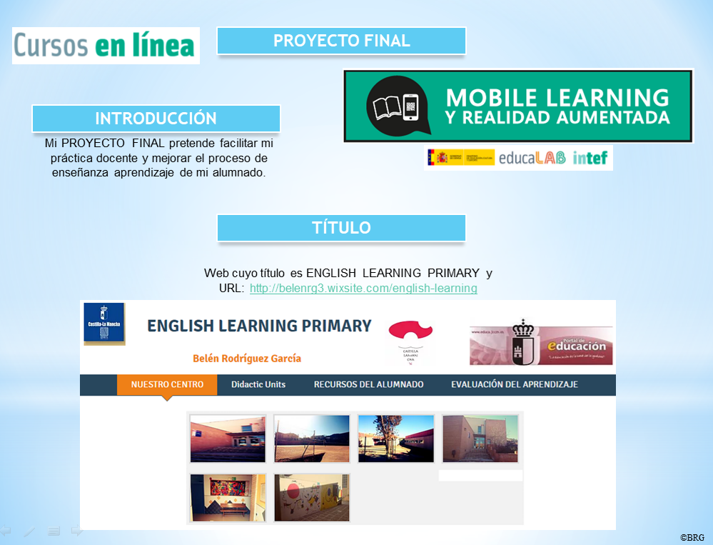 PRESENTACIÓN PROYECTO FINAL Mlearning y RA