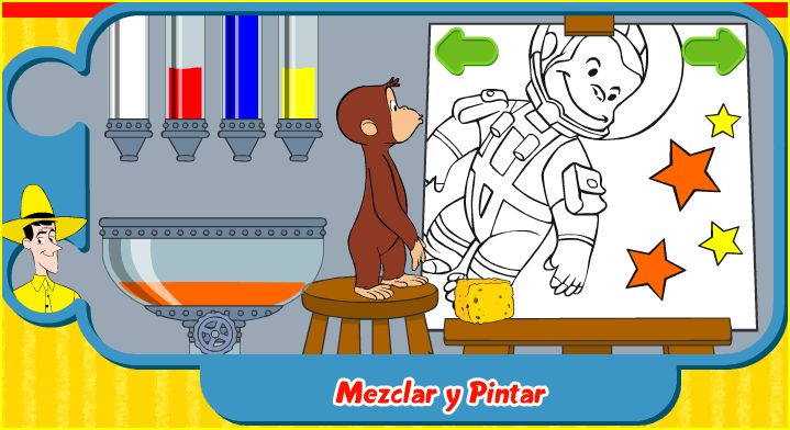 Jorge el Curioso: Juego de Mezclar y Pintar