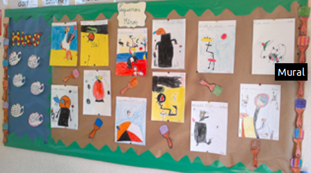 Mural de Obras de mis pequeños artistas