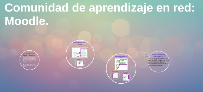 Recomendación de plataforma Moodle