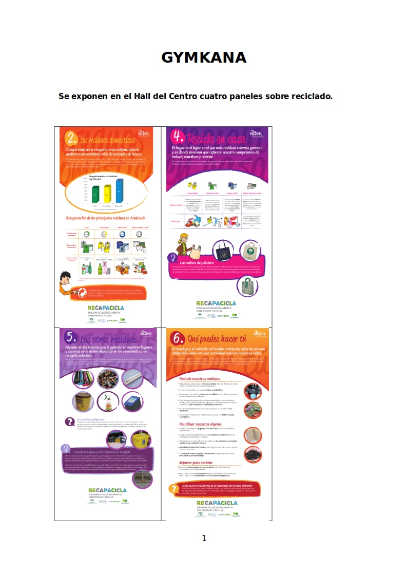 Gymkana reciclaje