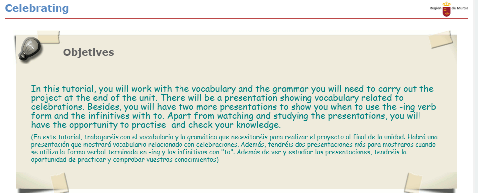 Análisis del REA "Celebrating", publicado por Mª Beatriz Cabaleiro González