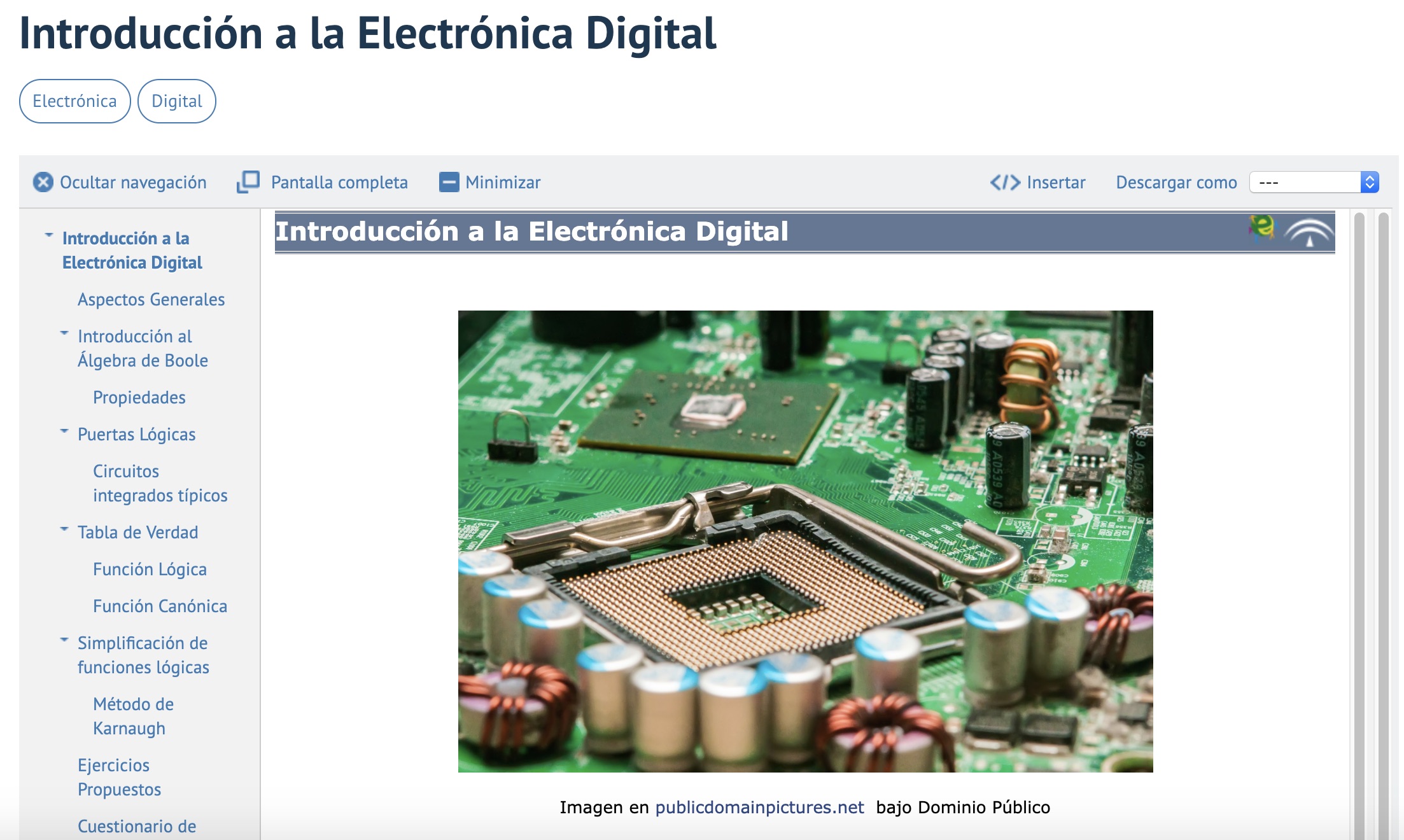 Análisis del DOE Introducción a la Electrónica Digital