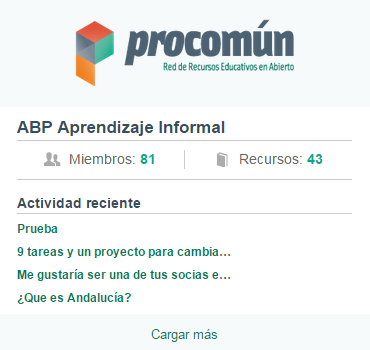 WIDGET de  COMUNIDAD. Compartir contenido de comunidades Procomún en otros espacios web 