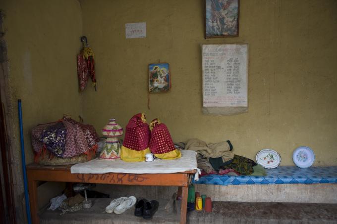 image Habitación donde viven los monjes de la iglesia ortodoxa, Harar, Etiopía