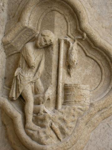 image Cuadrifolio del portal de San Fermín de la Catedral de Amiens, Francia