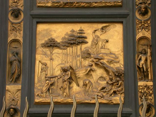 image Cuarterón de la Puerta del Paraíso del Baptisterio, Florencia, Italia