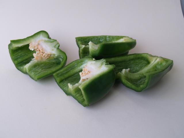 image Pimiento verde, cuartos