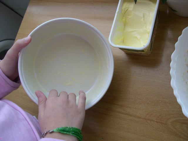 image Pastel de calabaza: Engrasado del molde