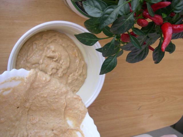 image Pastel de calabaza: Vertido de la masa