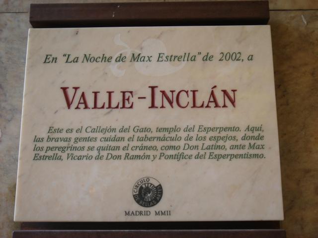image Placa en homenaje a Valle Inclán