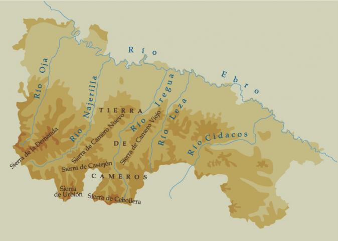 ilustracion Mapa físico de La Rioja 