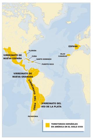 ilustracion Mapa político de los imperios coloniales del s. XIX
