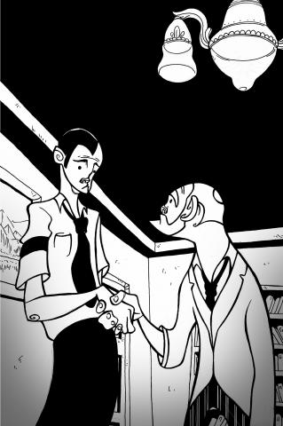 ilustracion El extranjero: En el asilo