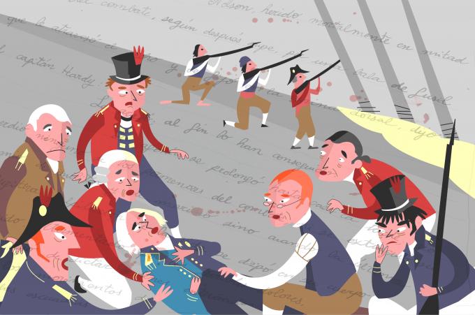 ilustracion Trafalgar: Muerte de Nelson