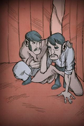 ilustracion La perla: Kino recibe el consejo de su hermano