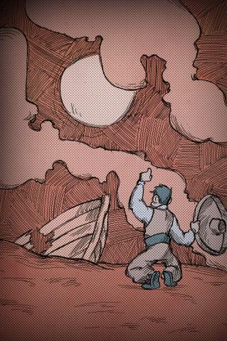 ilustracion La perla: La canoa rota