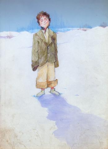 ilustracion El principito: A Leon Werth cuando era niño