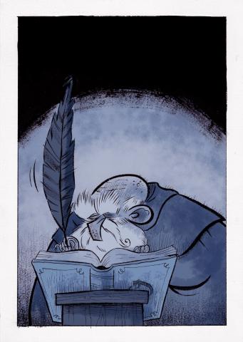 ilustracion La historia interminable: El Viejo de la Montaña Errante