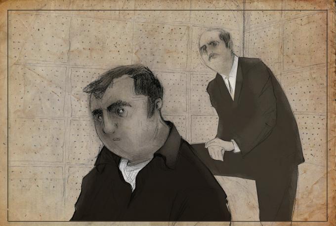 ilustracion A sangre fría: Dewey interroga a Dick