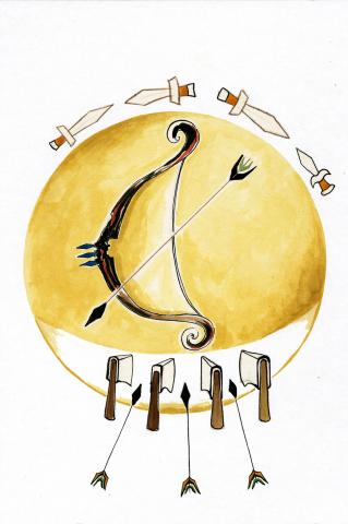 ilustracion La Odisea: La competición con el arco de Ulises