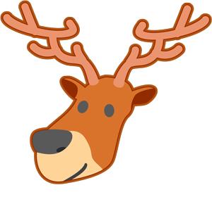 ilustracion Cabeza de reno