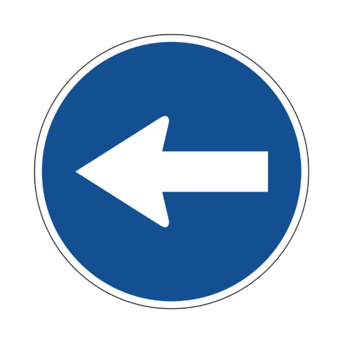 ilustracion Sentido obligatorio: Izquierda