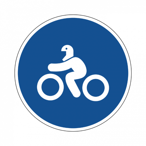 ilustracion Calzada para motocicletas de dos ruedas sin sidecar