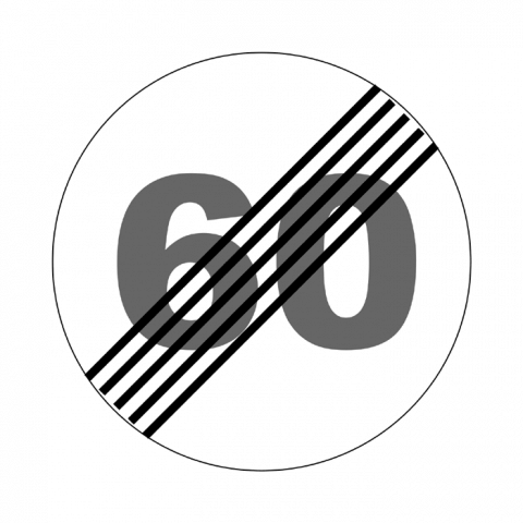 ilustracion Fin de limitación de velocidad