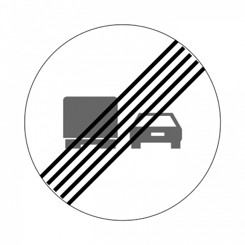 ilustracion Fin de prohibición de adelantamiento para camiones