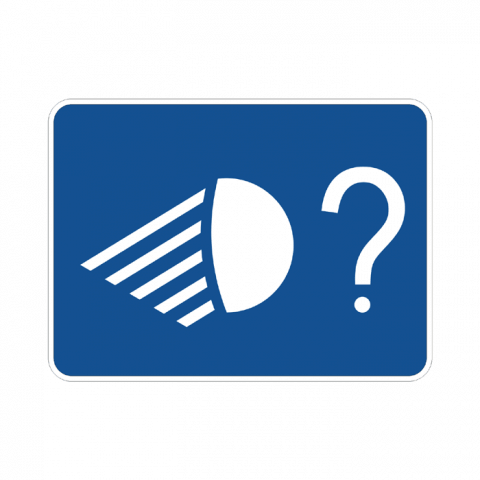 ilustracion Fin de obligación de alumbrado de cruce o de corto alcance