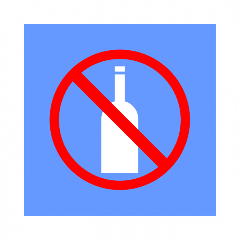 ilustracion No entrar con vidrio