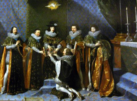 image Recepción de Enrique de Orleans, duque de Longueville, por orden del Espíritu Santo por el rey Luis XIII